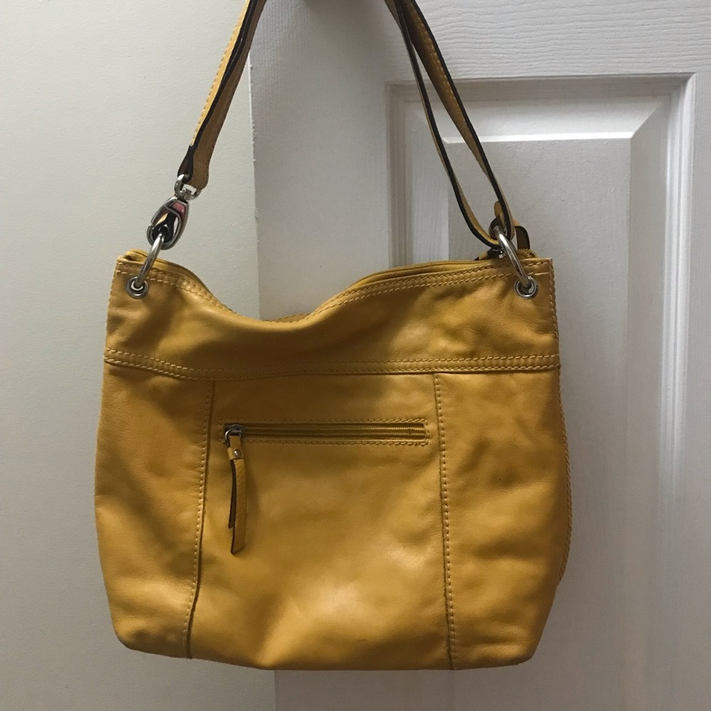 🚫SOLD🚫Tignanello Golden Yellow Adjustable Crossbody - Picture 2 of 8